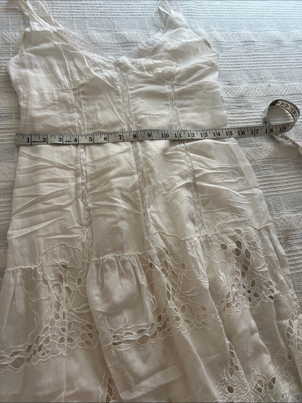 Rebecca Taylor Cream Lace Tiered Maxi Skirt - Picture 7 of 9